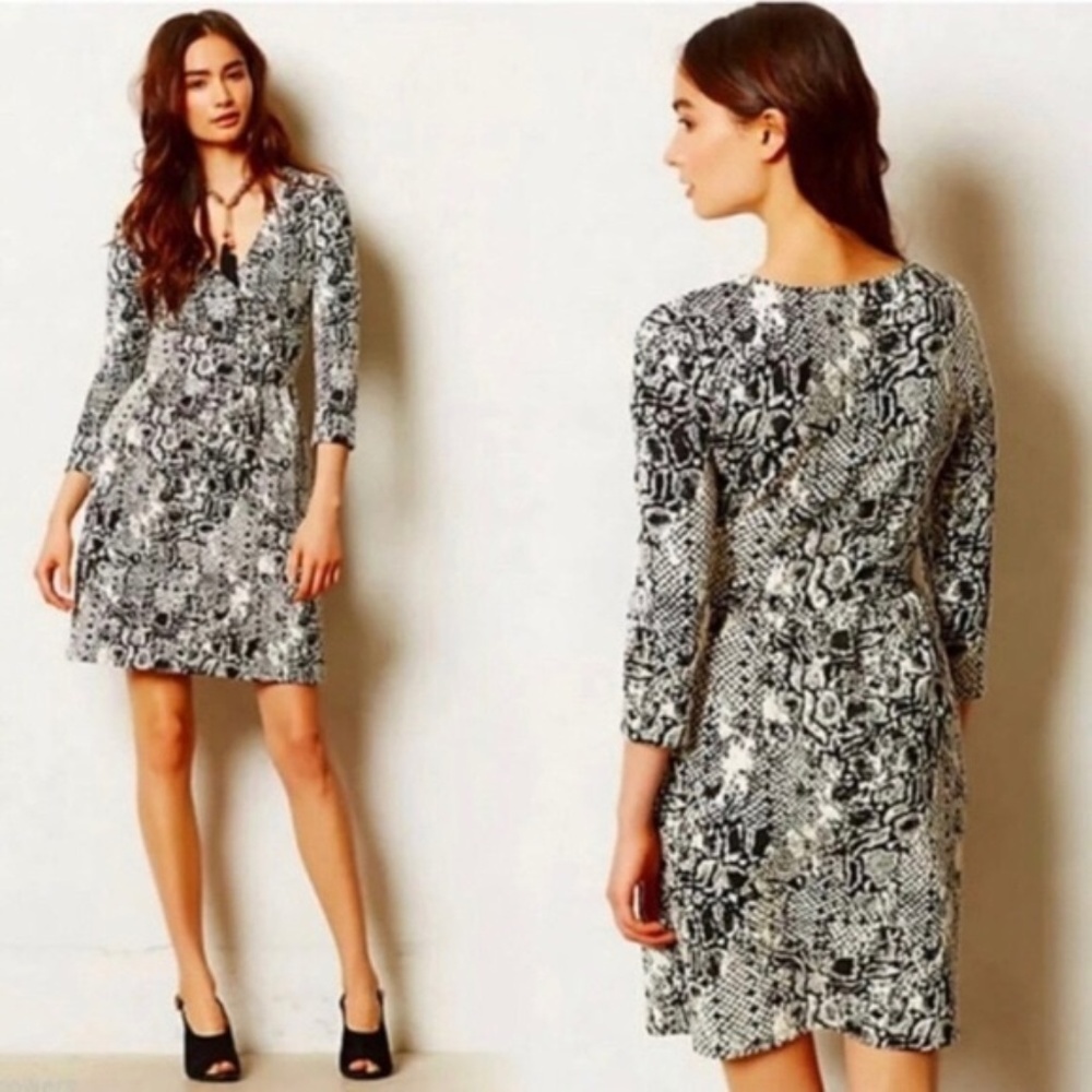 HD in Paris Anthropologie S‎ snakeskin print dress